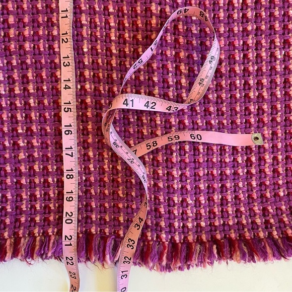 Tibi || Tweed Pencil Skirt Pink Red 10 - Picture 6 of 6